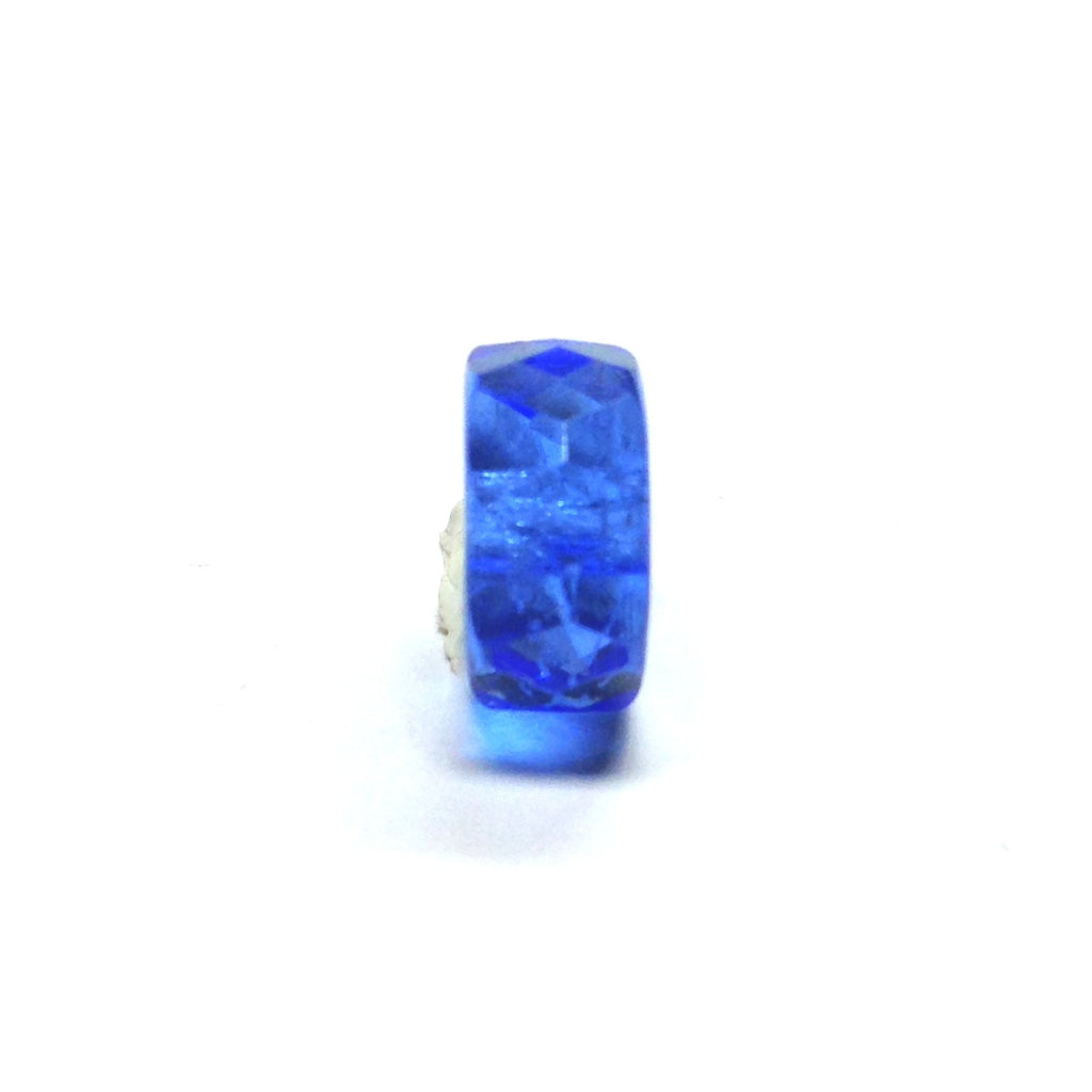 10MM Sapphire Blue Glass Rondel Bead (72 pieces)