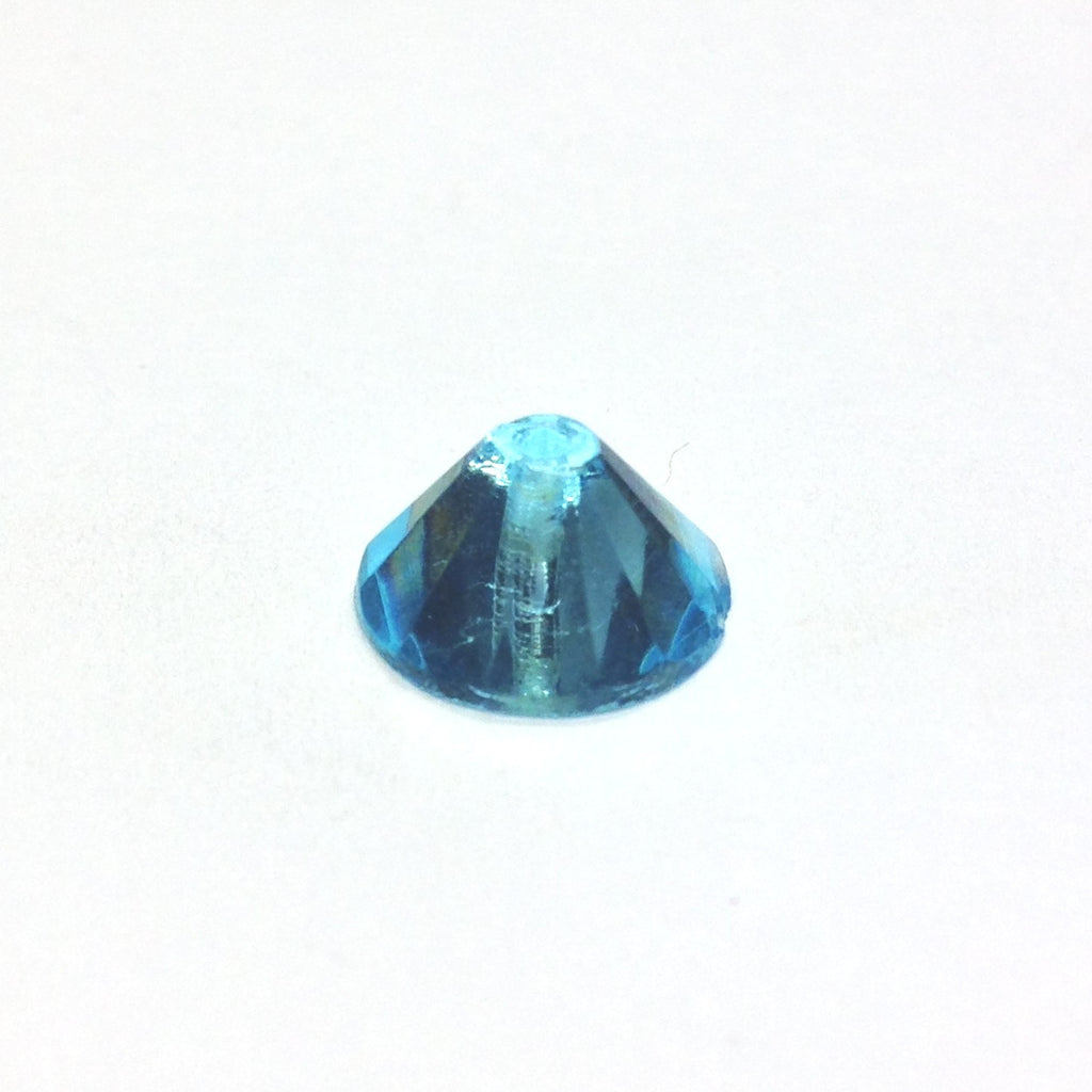 10MM Aqua Faceted Pyramid Bead (72 pieces)