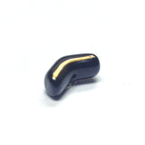 Black/Gold Glass Interlock Bead (36 pieces)
