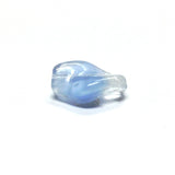 13X8MM Blue Glass Givre Twist Bead (72 pieces)