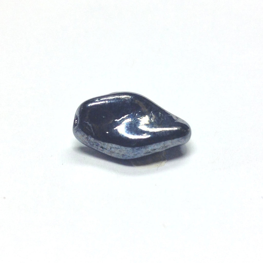 13X8MM Gunmetal Glass Twist Bead (72 pieces)