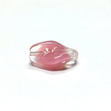 13X8MM Pink Givre Glass Twist Bead (72 pieces)