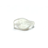 13X8MM White Givre Glass Twist Bead (72 pieces)