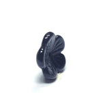 13MM Black Glass Flower Cap (100 pieces)