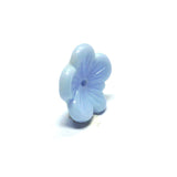 13MM Lt.Blue Glass Flower Cap (100 pieces)