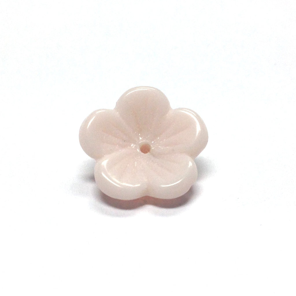 13MM Pink Glass Flower Cap (100 pieces)