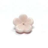 13MM Pink Glass Flower Cap (100 pieces)