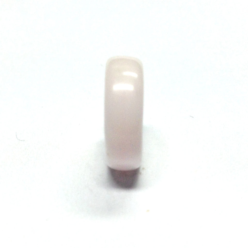 13MM Opaque Pink Glass Rondel Bead (72 pieces)