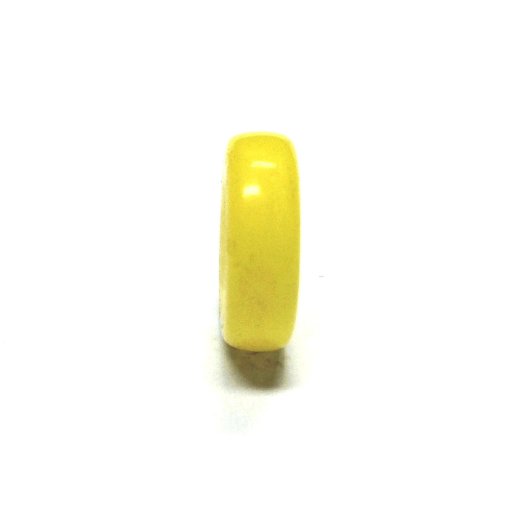 13MM Opaque Yellow Glass Rondel Bead (72 pieces)