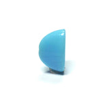 12X7MM Blue Turquoise Glass Flat Cap (72 pieces)
