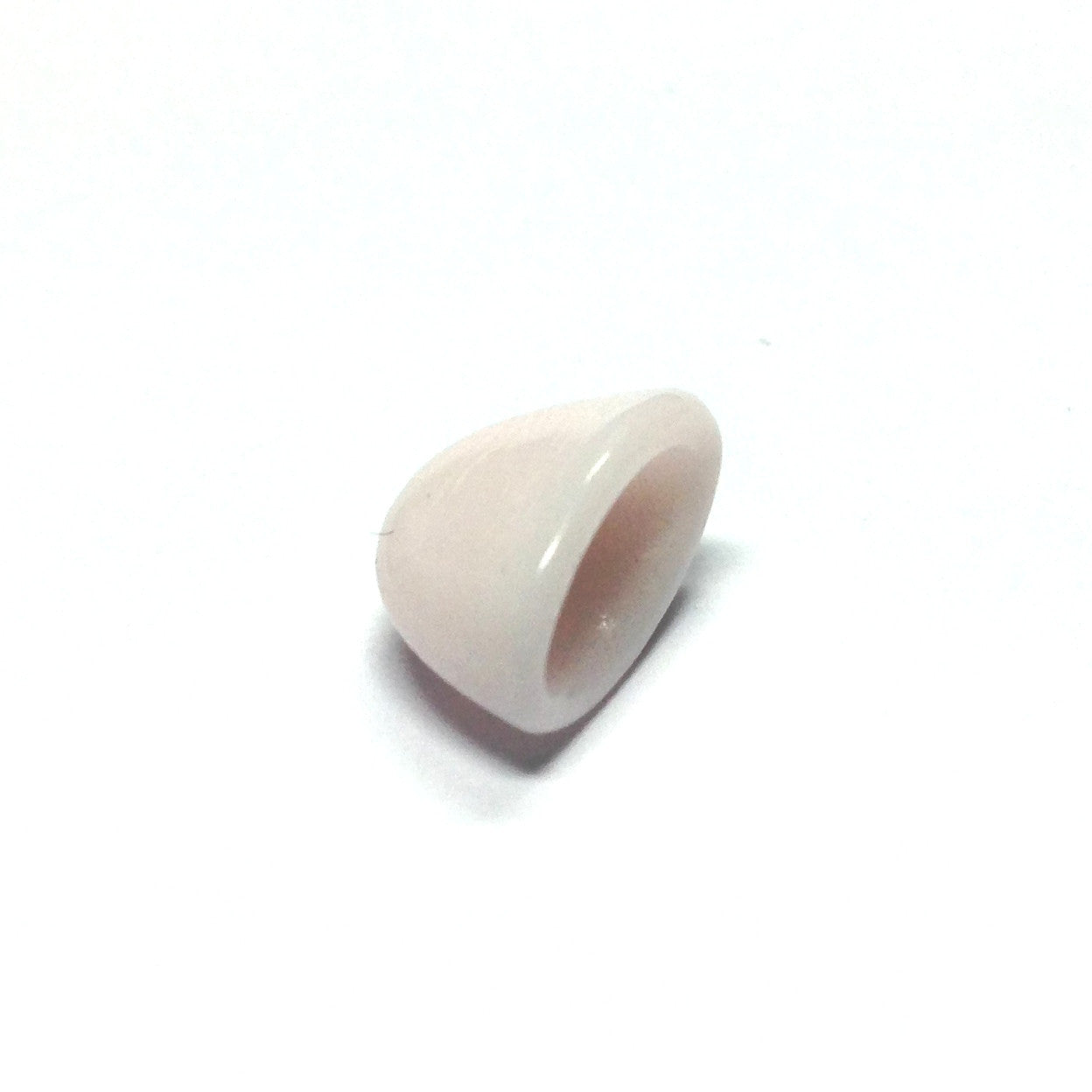 12X7MM Pink Glass Flat Cap (72 pieces)