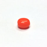 8MM Orange Glass Flat Oval Bd (300 pieces)