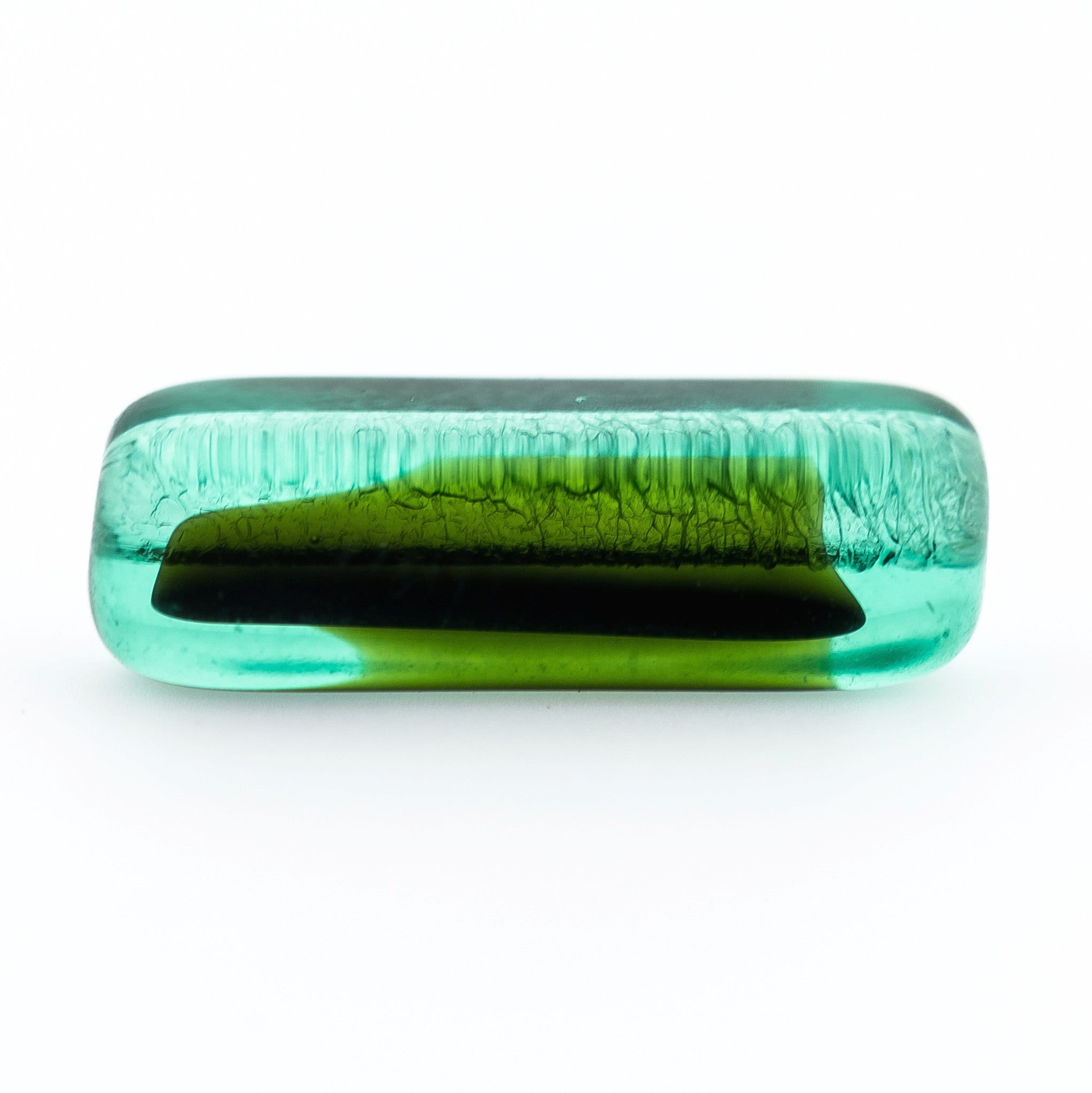 4X13MM Emerald Green Glass Stick Bead (144 pieces)