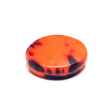 16X13MM Orange/Black Glass Bead (24 pieces)