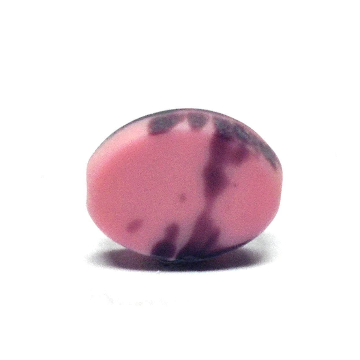 16X13MM Pink/Black Glass Bead (24 pieces)
