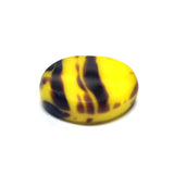 16X13MM Yellow/Black Glass Bead (24 pieces)