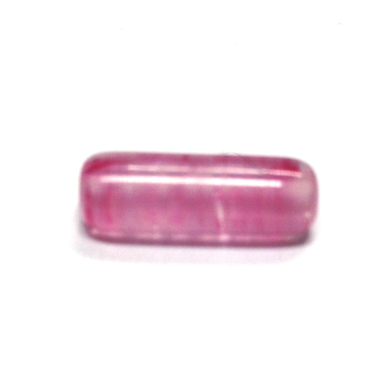 14X5MM Pink Glass Tube Bead (36 pieces)
