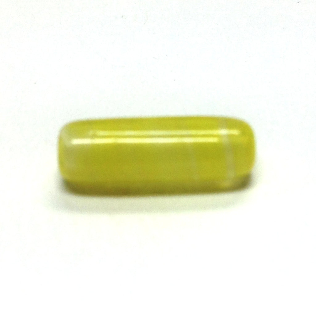 14X5MM Yellow Glass Tube Bead (36 pieces)