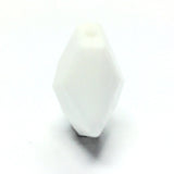 White Faceted Diamond Bead (24 pieces)