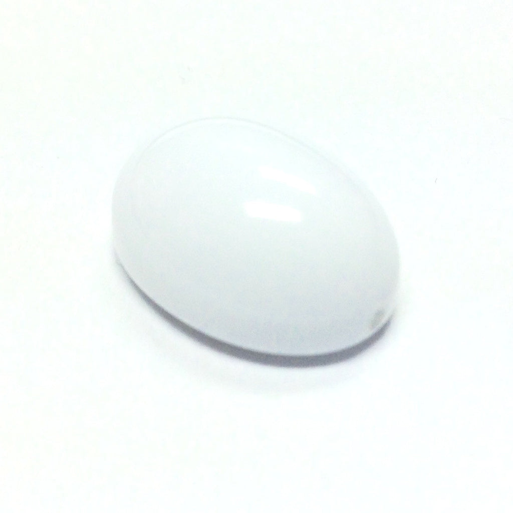 18X13MM White Oval Flatback Bead (36 pieces)