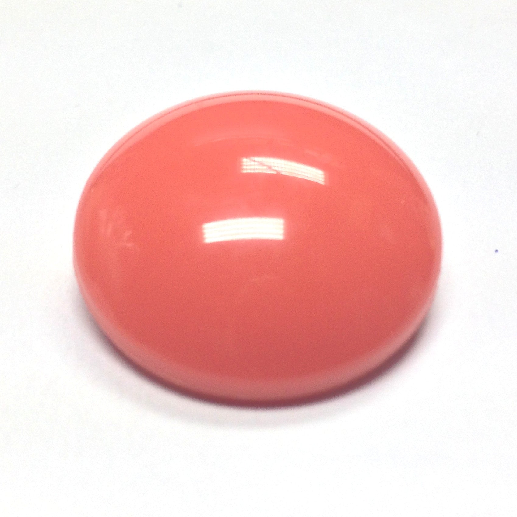 25MM Coral Round Flatback Bead (24 pieces)