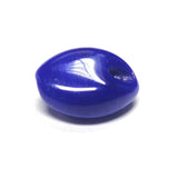 Navy Blue Flat Glass Bead w/Hole (36 pieces)