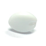 White Flat Glass Bead w/Hole (36 pieces)