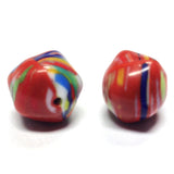 12MM Rust/Multicolor Glass Nugget Bead (24 pieces)