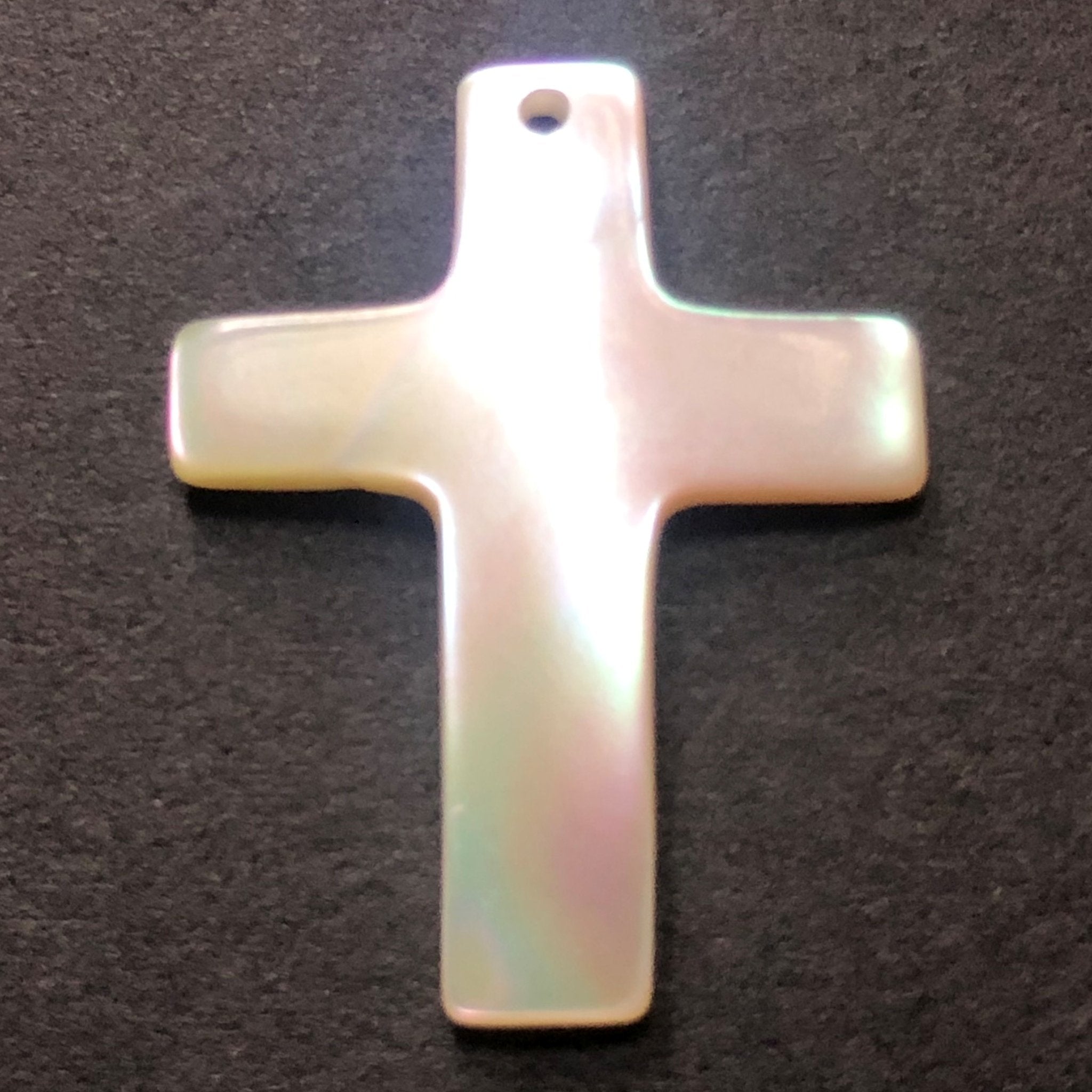 30X22MM Mother Of Pearl Cross Drop (6 pieces)