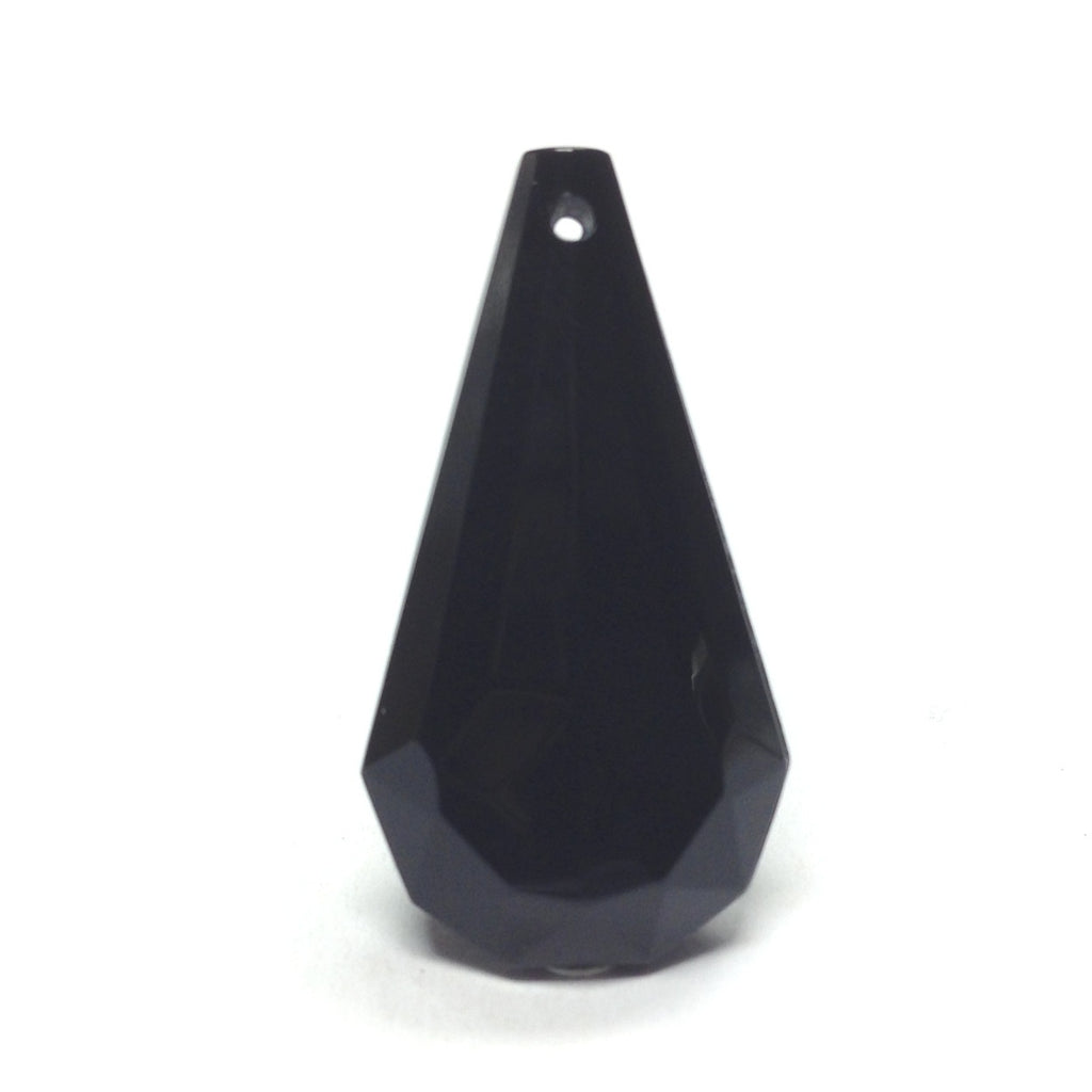 30X16MM Black Faceted Pear Drop (36 pieces)