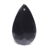 42X26MM Black Faceted Pear Drop (12 pieces)