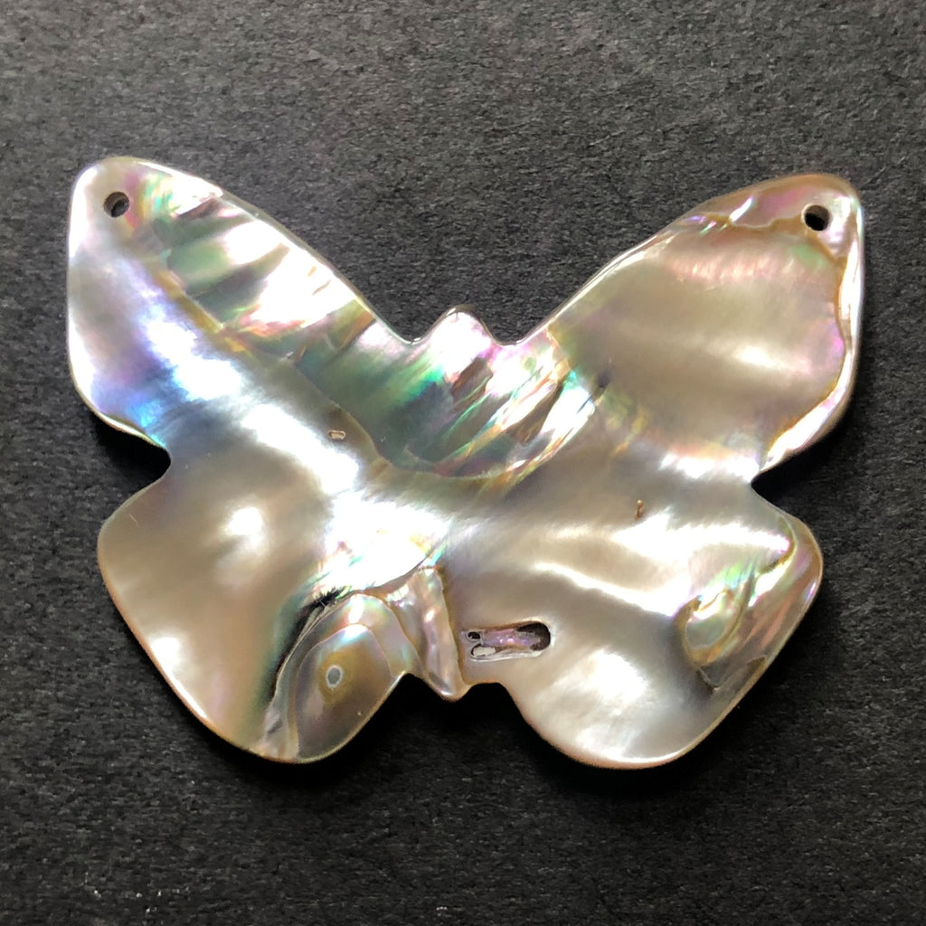 44X34MM Abalone Shell Butterfly 2-H Drop (3 pieces)