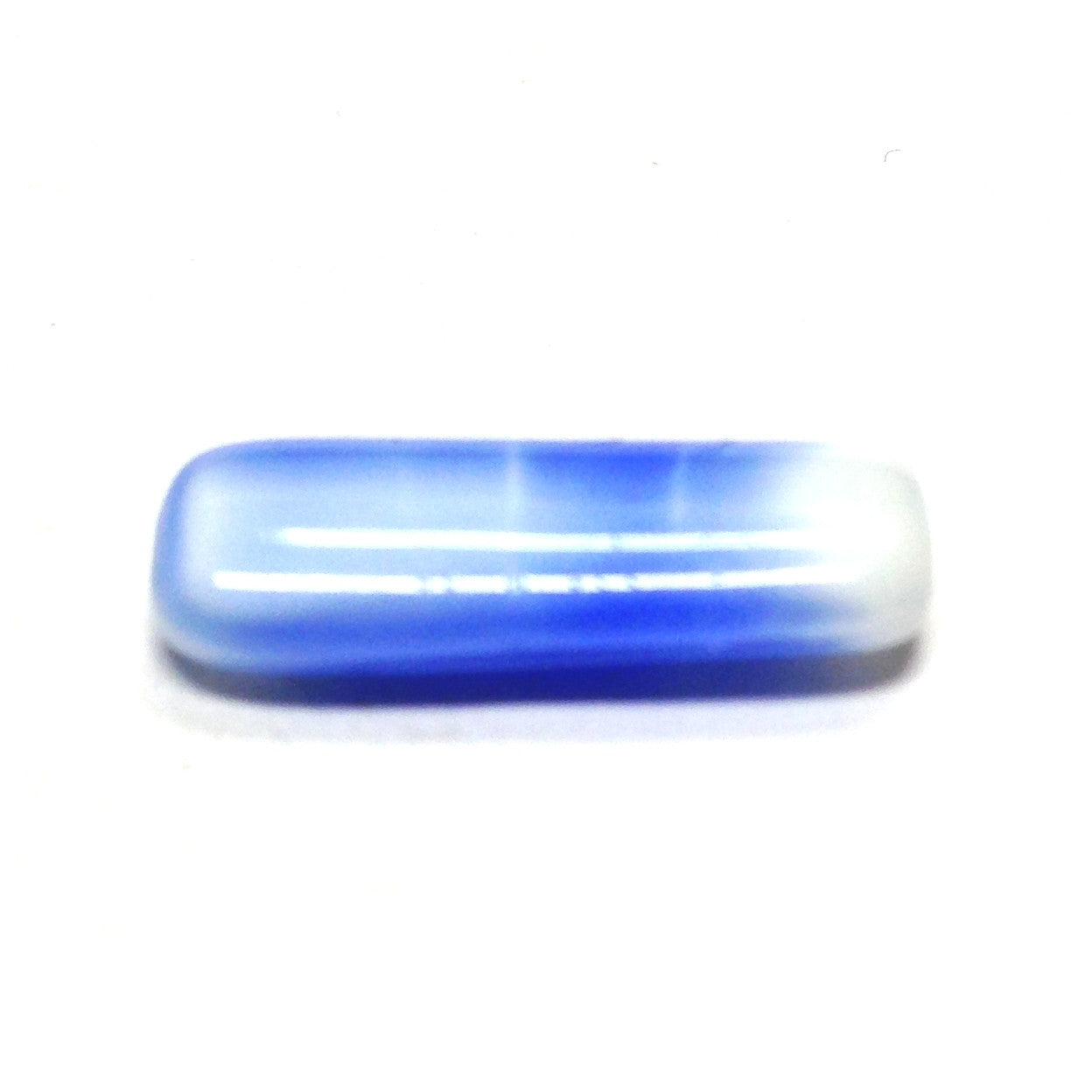 18X7MM Blue Glass Rectangle Bead (72 pieces)