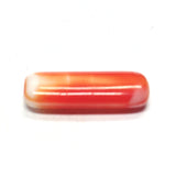 18X7MM Orange Glass Rectangle Bead (72 pieces)