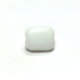 10X8MM White Glass Rectangle Bead (72 pieces)