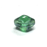 17MM Emerald Green Lustered Glass Nugget Bead (24 pieces)