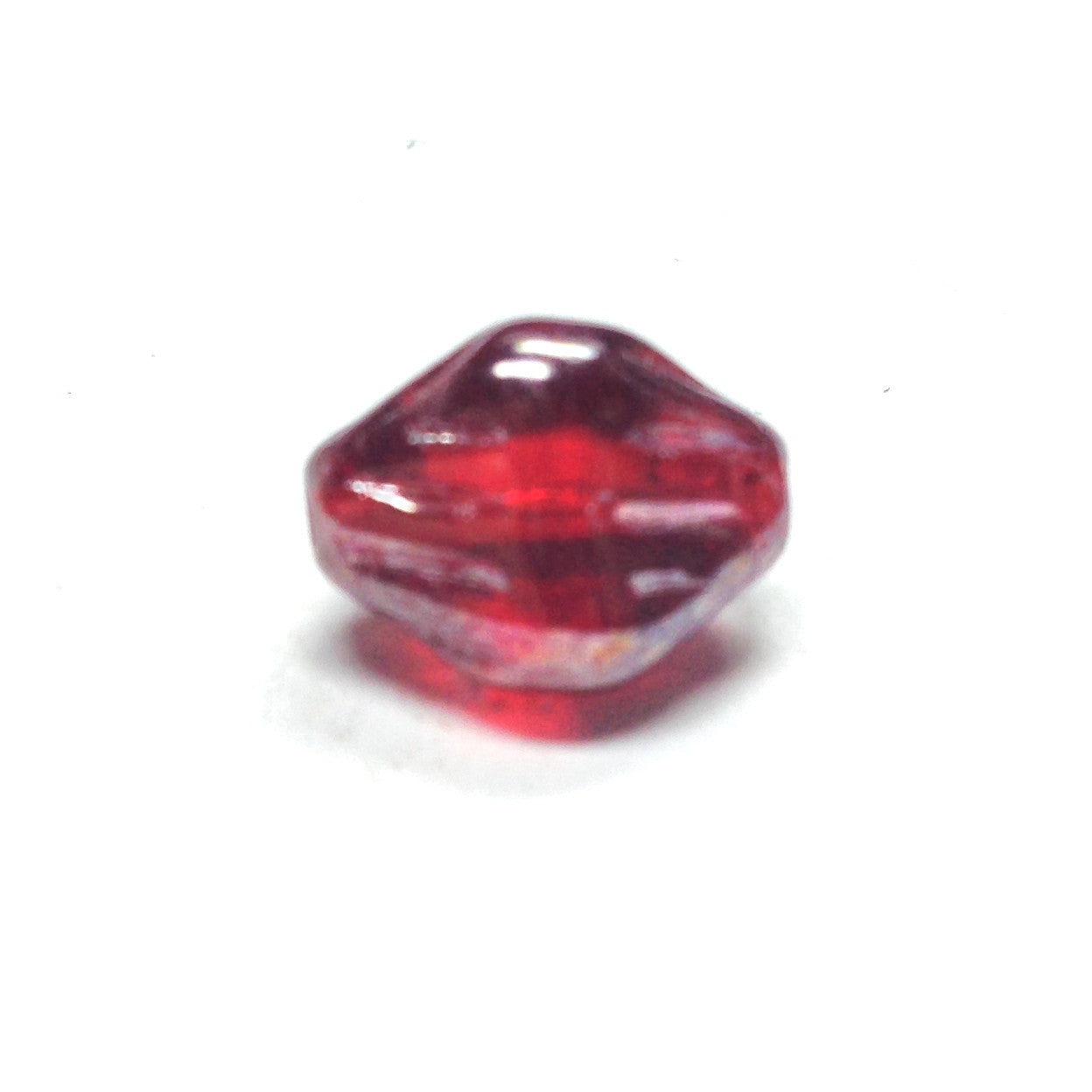 17MM Ruby Red Lustered Glass Nugget Bead (24 pieces)