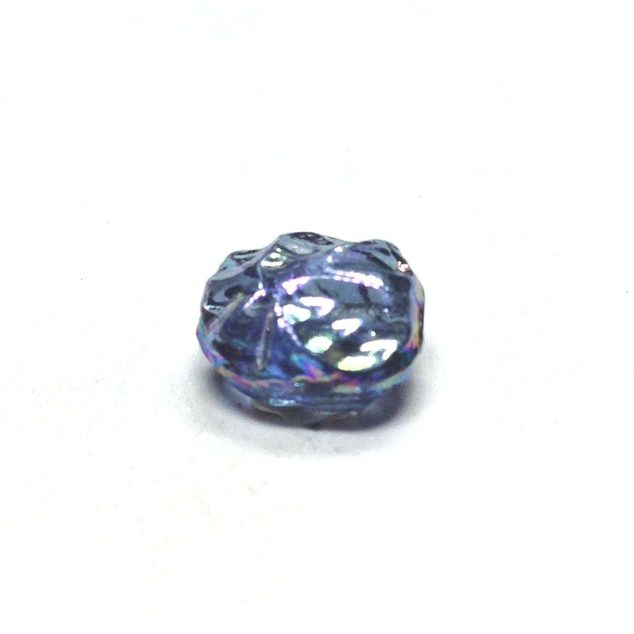 10MM Sapphire Blue Ab Glass Disc Bead (36 pieces)