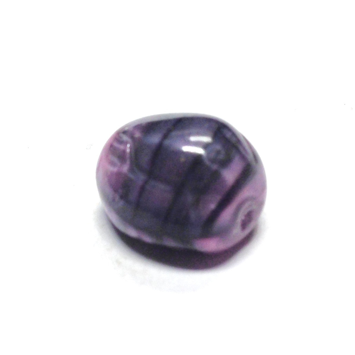 16X15MM Amy/Black Fancy Glass Bead (24 pieces)