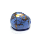 13X12MM Blue/Gold Fancy Glass Bead (36 pieces)