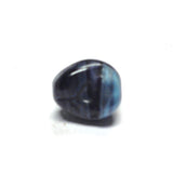 13X12MM Blue/Black Fancy Glass Bead (36 pieces)
