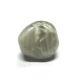 13X12MM Light Grey Fancy Glass Bead (36 pieces)