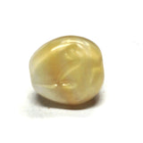 13X12MM Lt.Topaz/Wht Fancy Glass Bead (36 pieces)