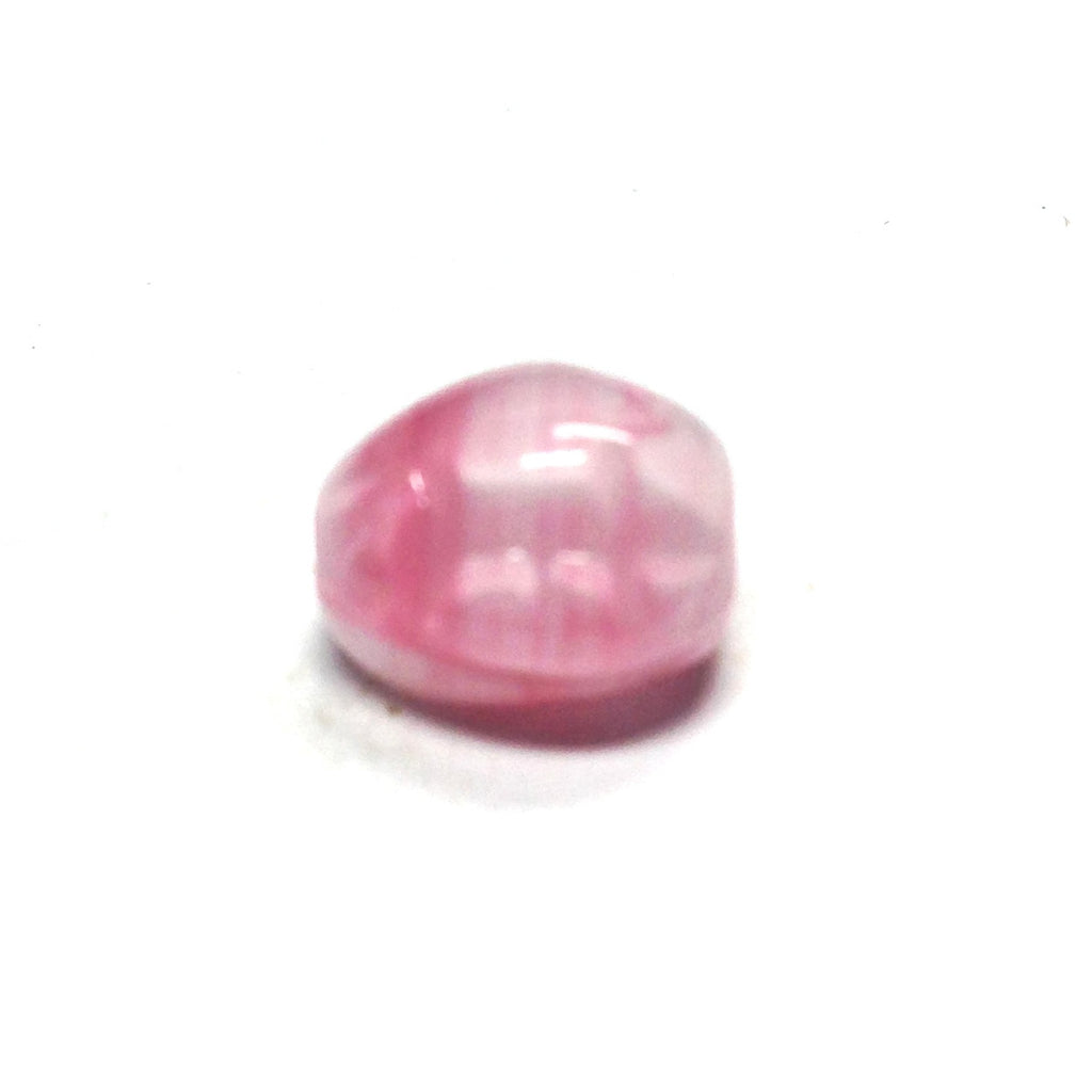 10X9MM Pink/White Glass Bead (36 pieces)