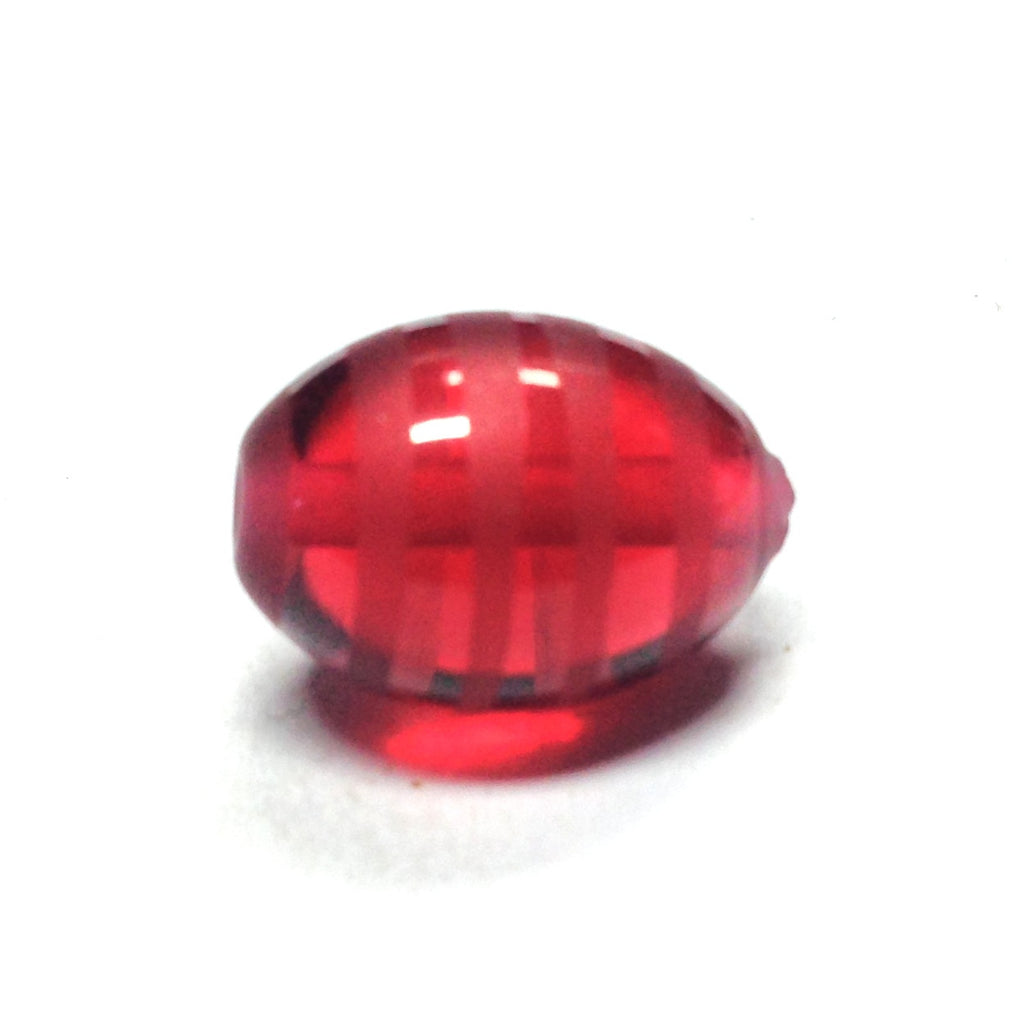 15X10MM Ruby Red Glass Bead (12 pieces)
