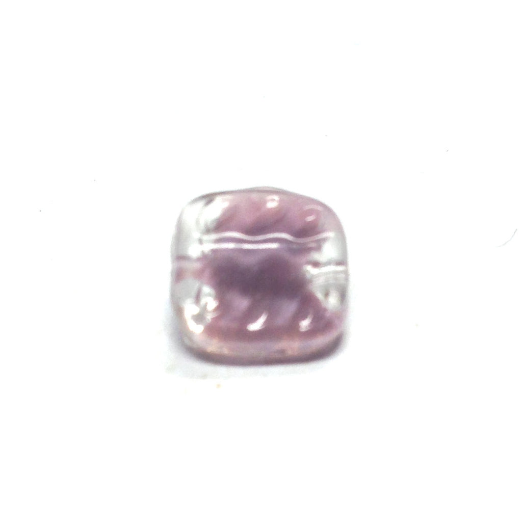 9MM Amethyst Glass Square Bead (144 pieces)