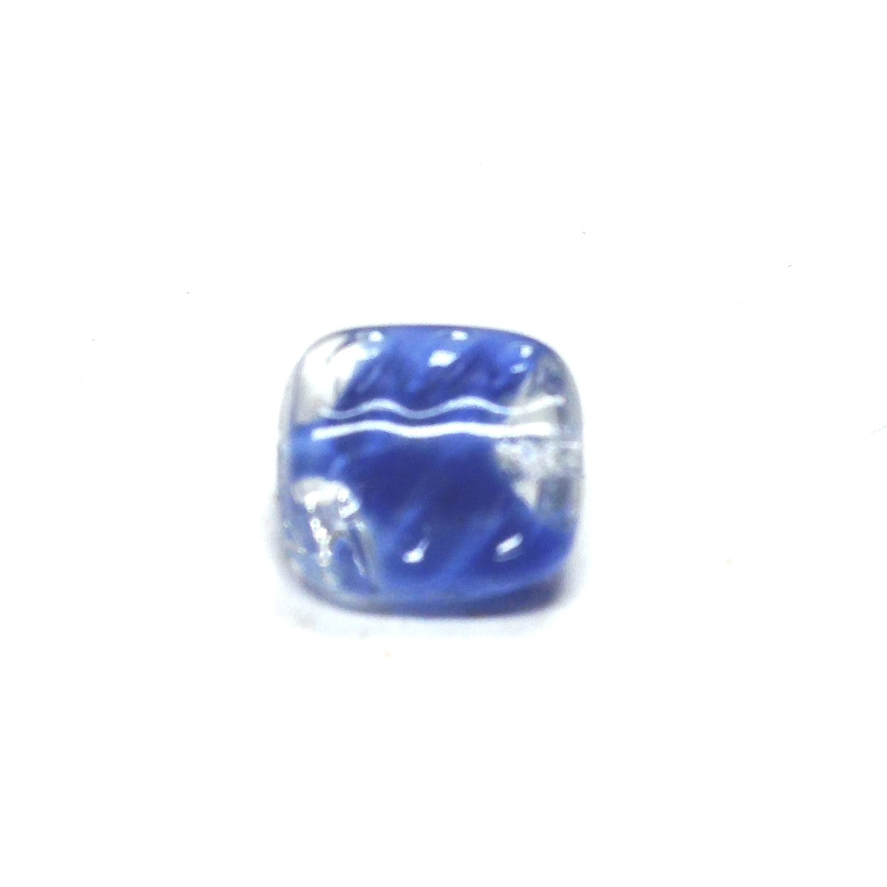 9MM Blue Glass Square Bead (144 pieces)