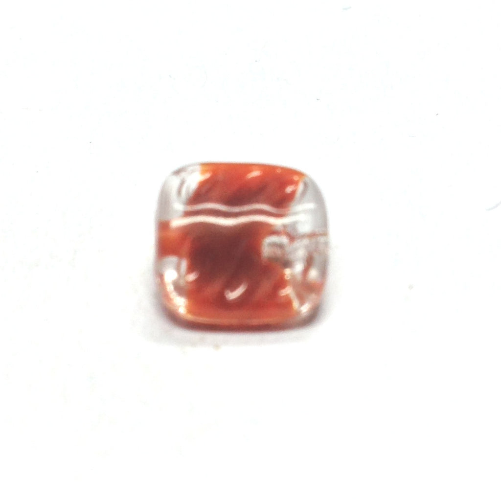 12MM Brown Square Glass Bead (72 pieces)