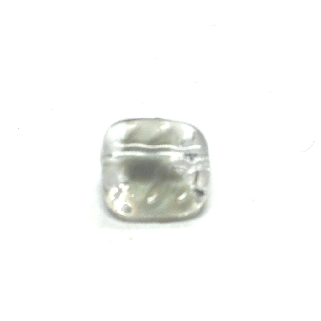 12MM Grey Square Glass Bead (72 pieces)