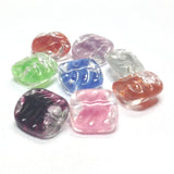9MM Pink Glass Square Bead (144 pieces)